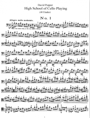 Popper High School of Cello Playing 40 Cello Etudes op.73.png